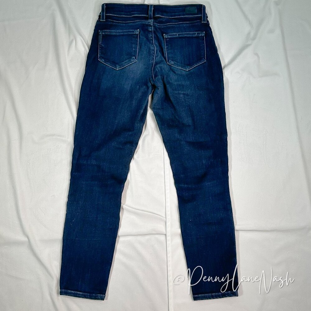 Paige Verdugo Skinny Ankle Cropped Jeans Size 26 Blue Dark Wash - Picture 9 of 12